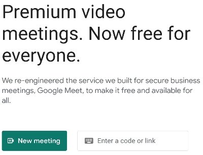 Google Meet action call