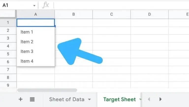 How to make a drop-down list in Google Sheets
