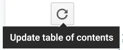 Table of contents refresh button