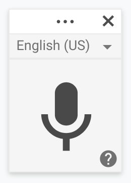 Google Docs voice typing tool