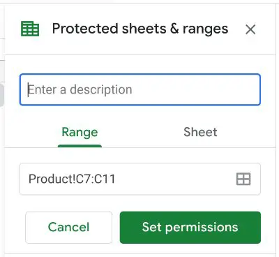 Google Sheets protected sheets and ranges
