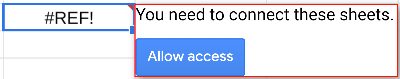 Google sheets access to another sheet