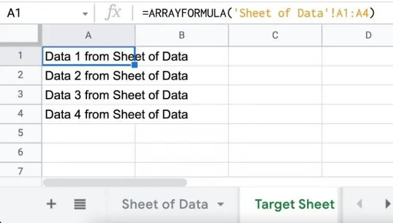 How to refer to a range of data in Google Sheets