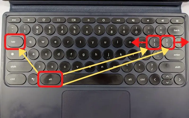 chromebook switch windows and split screen shortcut keys