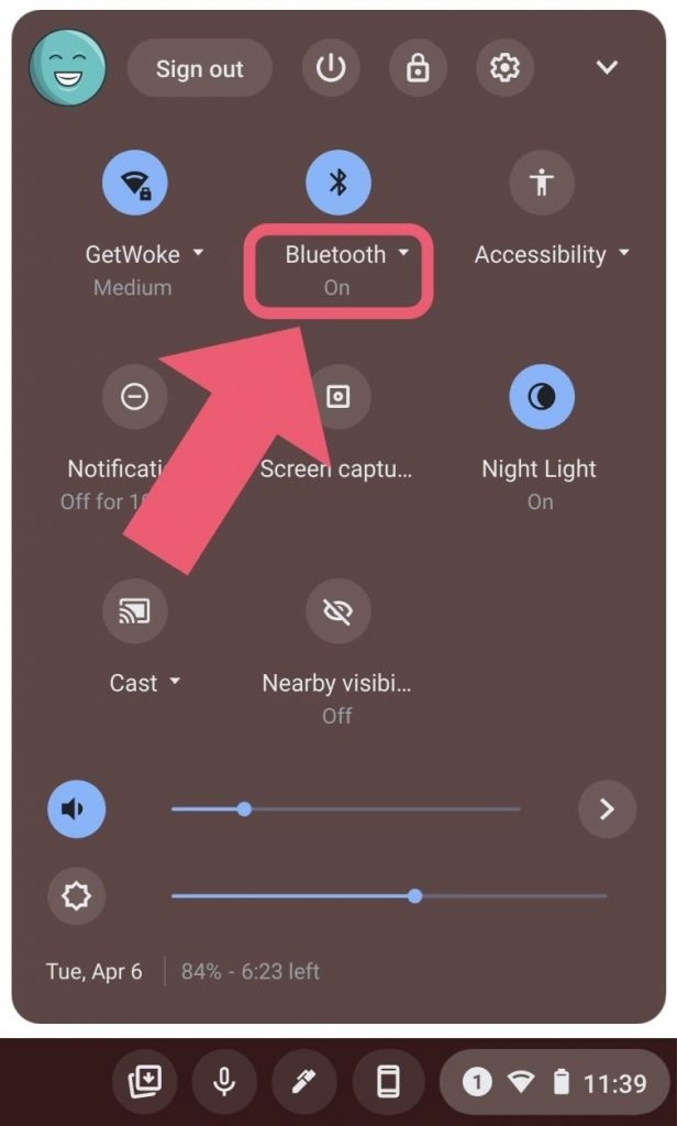 Chromebook bluetooth settings
