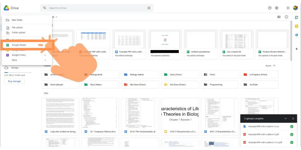 open up new google sheet from google drive - techguidecentral.com