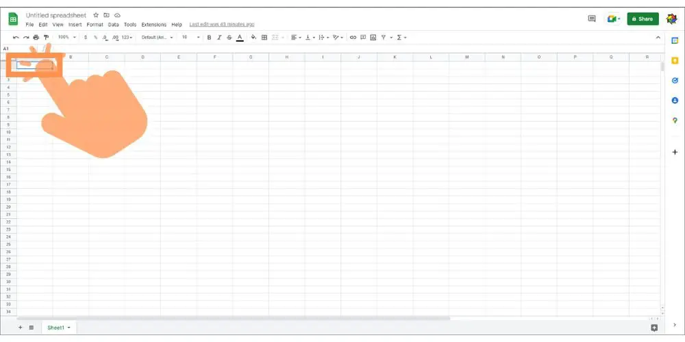 select a cell in your google sheets - techguidecentral.com