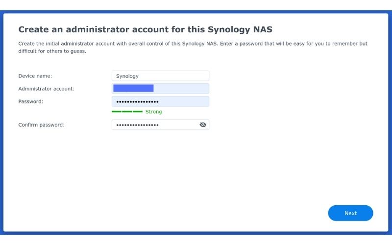 Synology Create an administrator account - Tech Guide Central