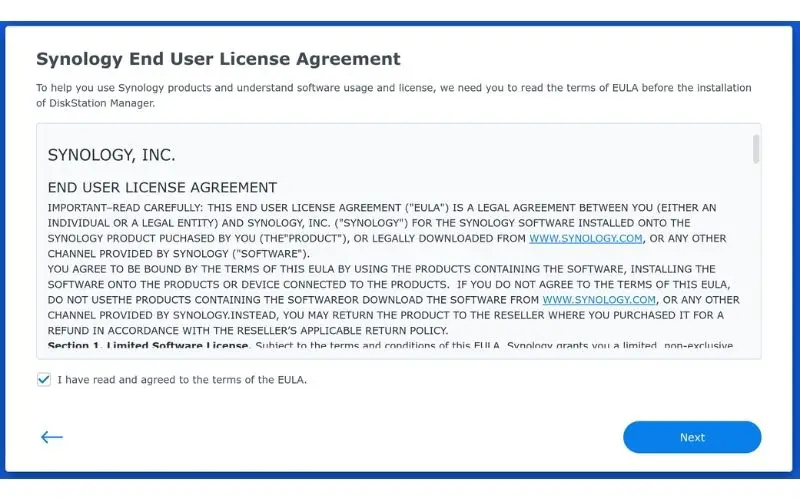 Synology End User License Agreement - Tech Guide Central