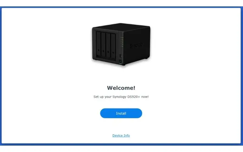 Synology Welcome screen - Tech Guide Central