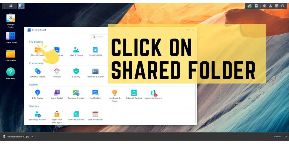 Synology click on shared folder - techguidecentral.com
