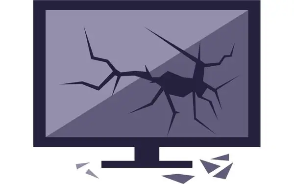 Broken tv screen - techguidecentral.com
